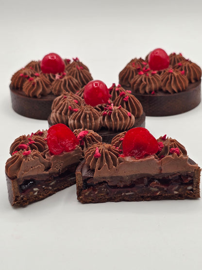 Cherry Amaretto Dark Chocolate Tart
